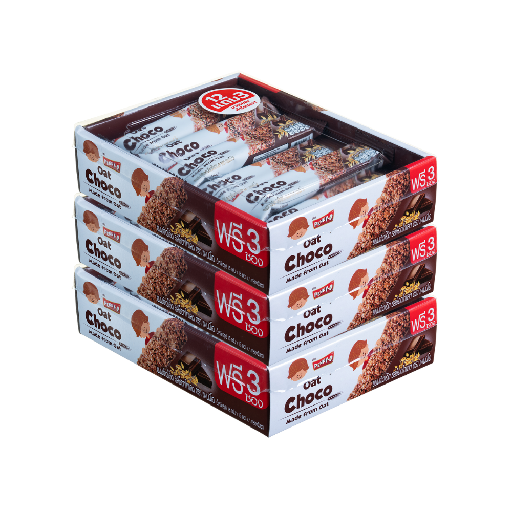 PENNY-O Oatmeal Snacks Chocolate Flavor 15 g 15 sachets x 3
