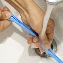 Thumbnail 4 of RePlanetMe หลอดซิลิโคนผ่าข้างล้างง่าย Silicone Resealable Reusable Straws ฟ้า (Blue)