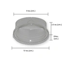 Thumbnail 4 of เอโร่ ฝาครึ่งโดม PET เจาะรู 98 มม. x 50