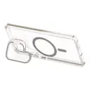 Thumbnail 4 of คิวพลัส เคส Samsung S25 Ultra Magnetic Transparent Gray with Camera Stand