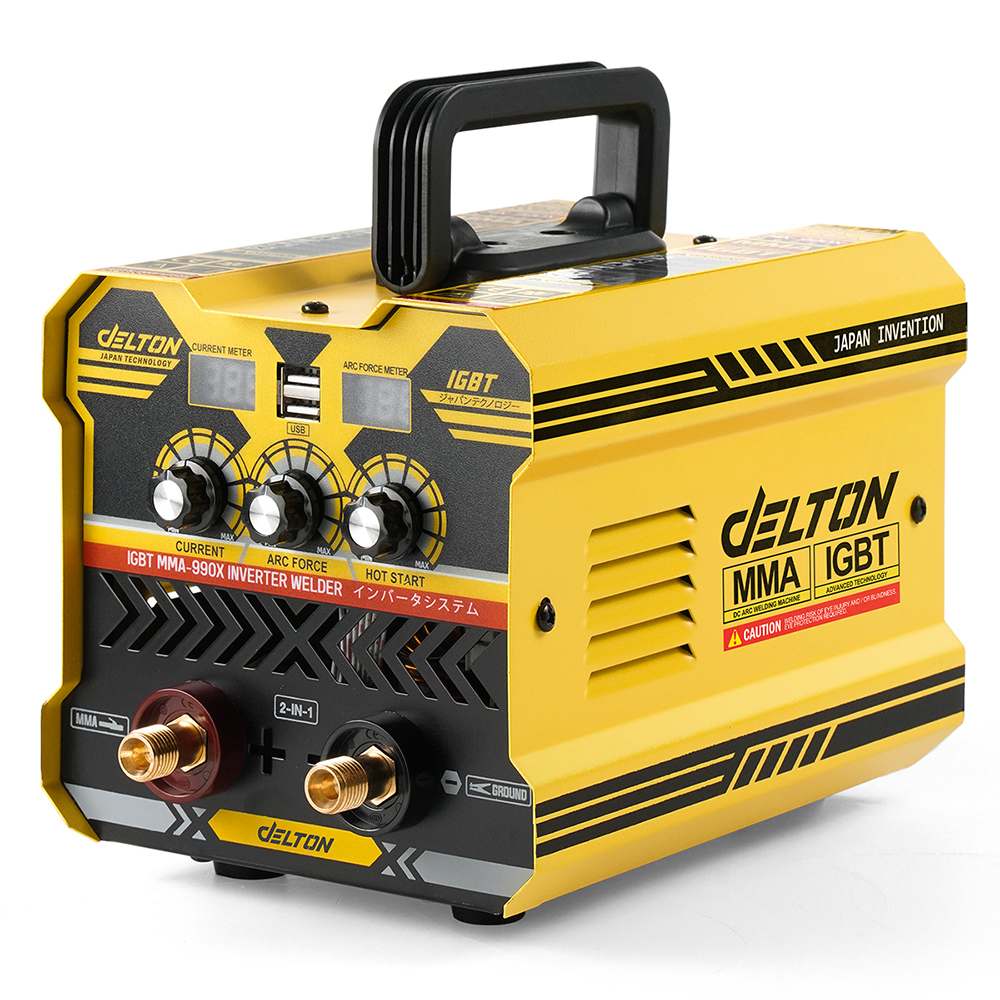 DELTON ตู้เชื่อมไฟฟ้า Inverter MMA-990X 2in1 พร้อมฟังก์ชั่นพาวเวอร์แบงค์ในตัว (2USB) 2 หน้าจอ 3 ปุ่ม รุ่นใหม่ MX-990X เฉพาะเครื่องเปล่า