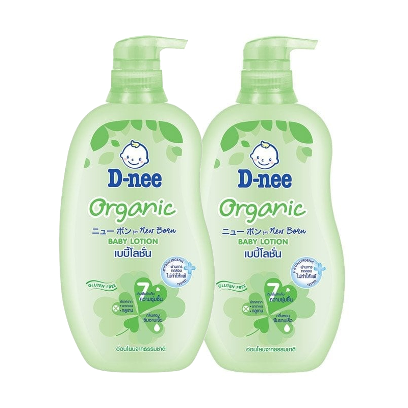 ยกเลิกขาย_[Twin Pack] D-nee Organic Baby Lotion Organic 300+300ml. Green