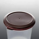 Thumbnail 1 of Panda Outlet V4 ถ้วยเต้าฮวยก้นสี่เหลี่ยม(6 oz.) + ฝา สีเบอร์กันดี้ (แพ็ค 20 ชิ้น)