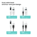 Thumbnail 3 of อัลฟ่า เอ็ก สายชาร์จ 4-in-1 Braided Data Cable 65 วัตต์ 1.2 ม. สีดำ