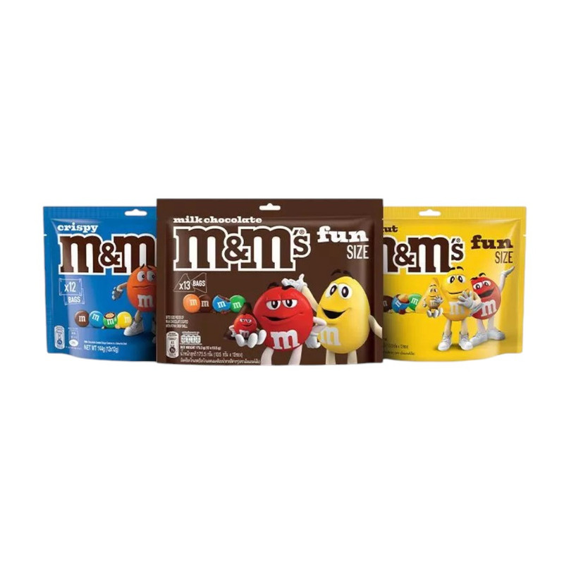 [เซ็ตสุดคุ้ม] M&M's x Illit ช็อกโกแลตนม ฟันไซส์ 13.5 กรัม + พีนัท ฟันไซส์ 13.5 กรัม + คริสปี้ ฟันไซส์ 12 กรัม *ฟรี M&M's