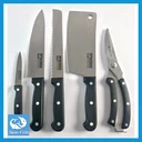 Thumbnail 1 of Twin Fish ชุดมีดทำครัว เซตมีด 5 ชิ้น มีดเชฟ มีดหั่น ปังตอ มีดขนมปัง กรรไกร รุ่นClassic