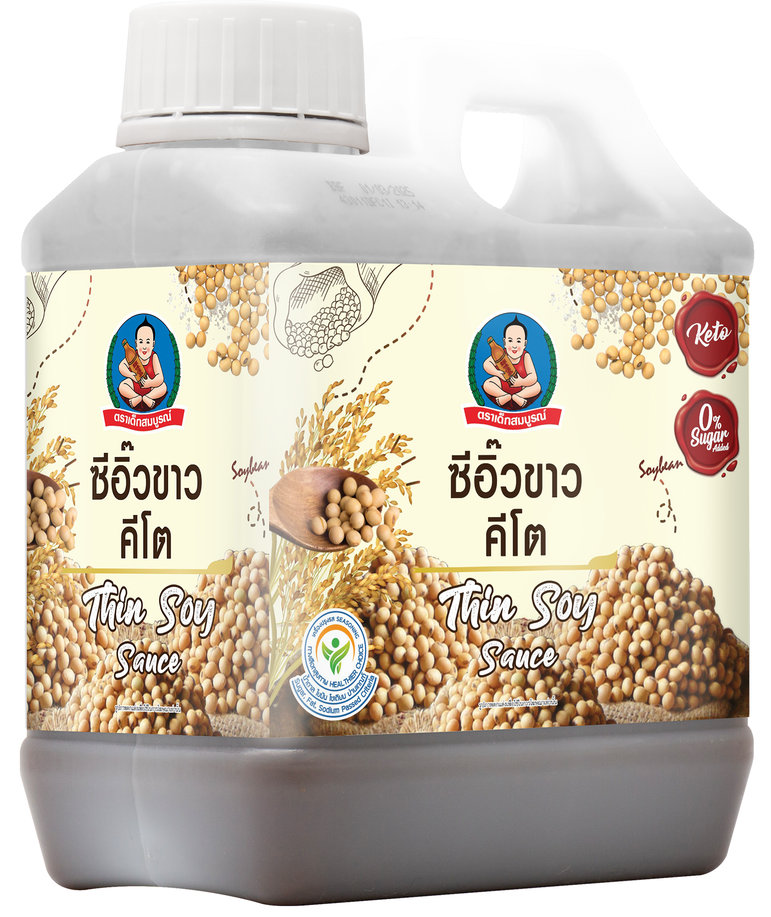 DEKSOMBOON Thin Soy Sauce Keto 1000 ml