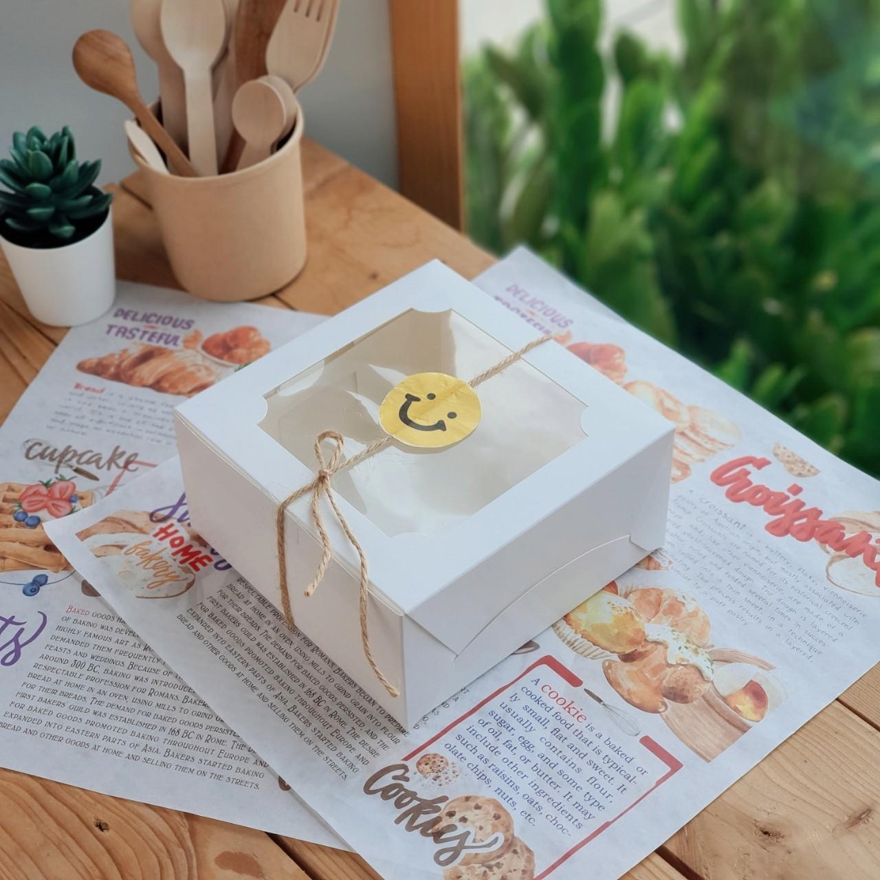 Goodboxpack, white bakery box 15x15x7.5 cm per pack of 20 pieces