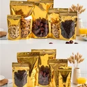 Thumbnail 3 of Matapat ถุงฟอยด์ทอง (ทอง 10x18 +3 cm.) ถุงซิปล็อคตั้งได้ ด้านหน้าใสหลังทอง ถุงฟอยด์สีทอง ถุงขนม ซองขนม (บรรจุ25ใบ)