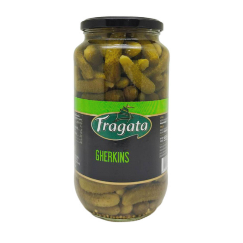 ฟรากาตา แตงดองเกอร์กิ้น 935 กรัม Fragata Whole Gherkins in Brine 935g.