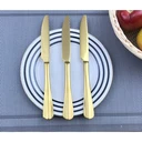 Thumbnail 2 of Twin Fish มีดคาว มีดสเต็ก มีดอาหารเช้า สีทอง 3ชิ้น/ชุด รหัส87-06YG