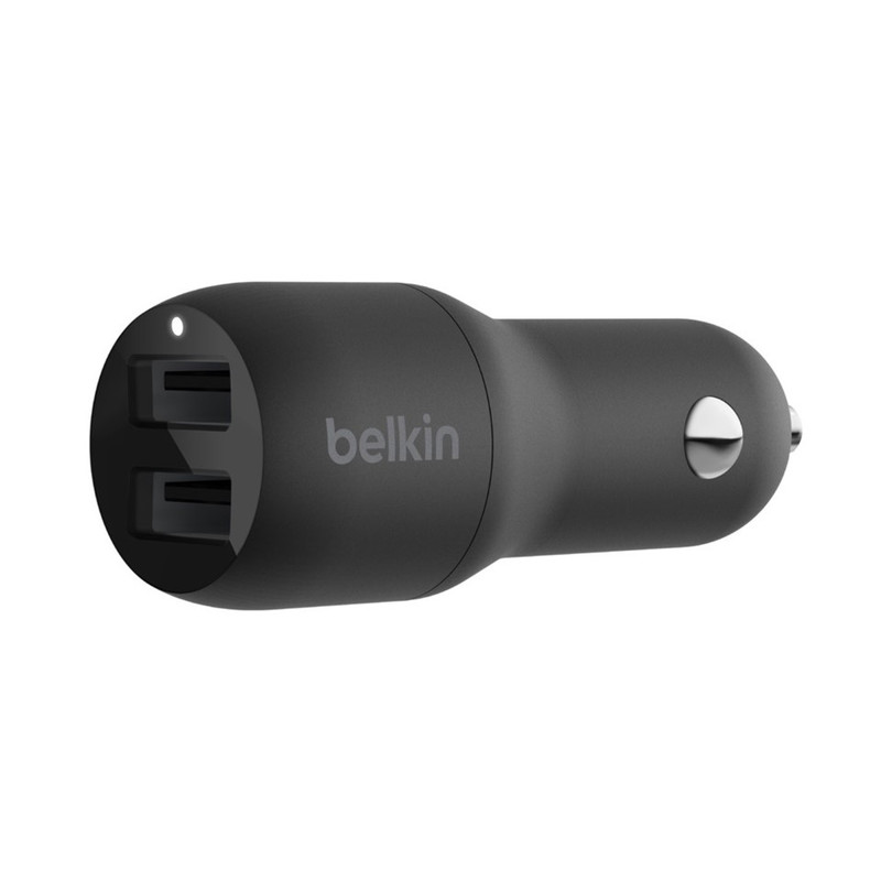 Belkin หัวชาร์จรถ Dual USB Port In-Car Auto-Charger 24W รองรับ iPad iPhone Smartphone - CCB001