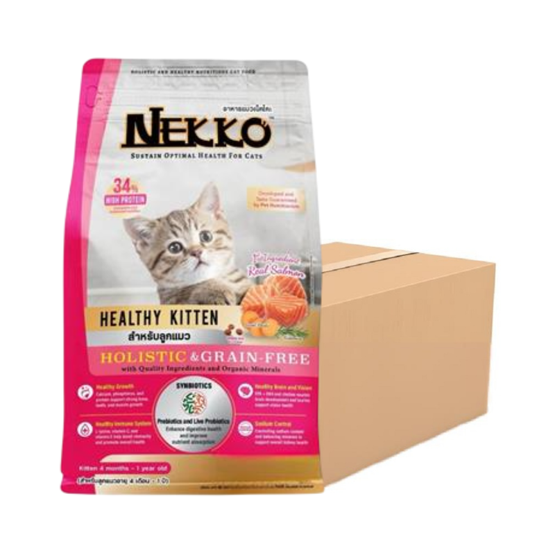 [6 ถุง] NEKKO Holistic & Grain-Free สูตรลูกแมว 1 กิโลกรัม