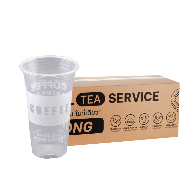 [COF22] Plastic Coffee Cup 22 oz 95 mm Stright Shape (50 pcs/pack) x 5 Packs