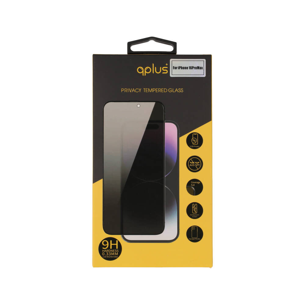 QPLUS Film iPhone 16 Pro Max 2.5D Privacy Full Coverage