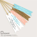 Thumbnail 3 of Depack T013(THANK)-B(Rope)(สีฟ้าเชือก) ป้ายทรงสี่เหลี่ยมผืนผ้าพิมพ์ลาย Thank you made with love (1 แพ็ค/ 50 ใบ)