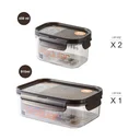 Thumbnail 4 of ล็อกแอนด์ล็อก ชุดกล่องอาหาร 3 ชิ้น (450 มล. 2 ชิ้น + 910 มล.) รุ่น LBF404S3
