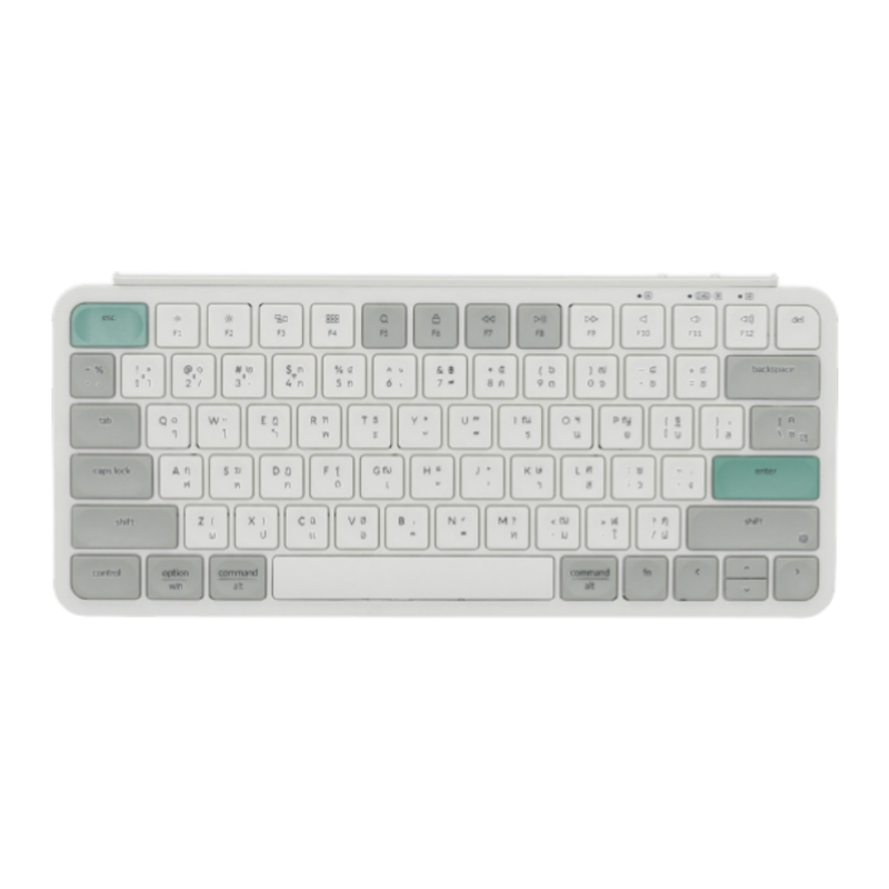 WIRELESS KEYBOARD (คีย์บอร์ดไร้สาย) KEYCHRON B1 PRO - SCISSOR SWITCH NON-BACKLIT EN/TH RETRO GREEN