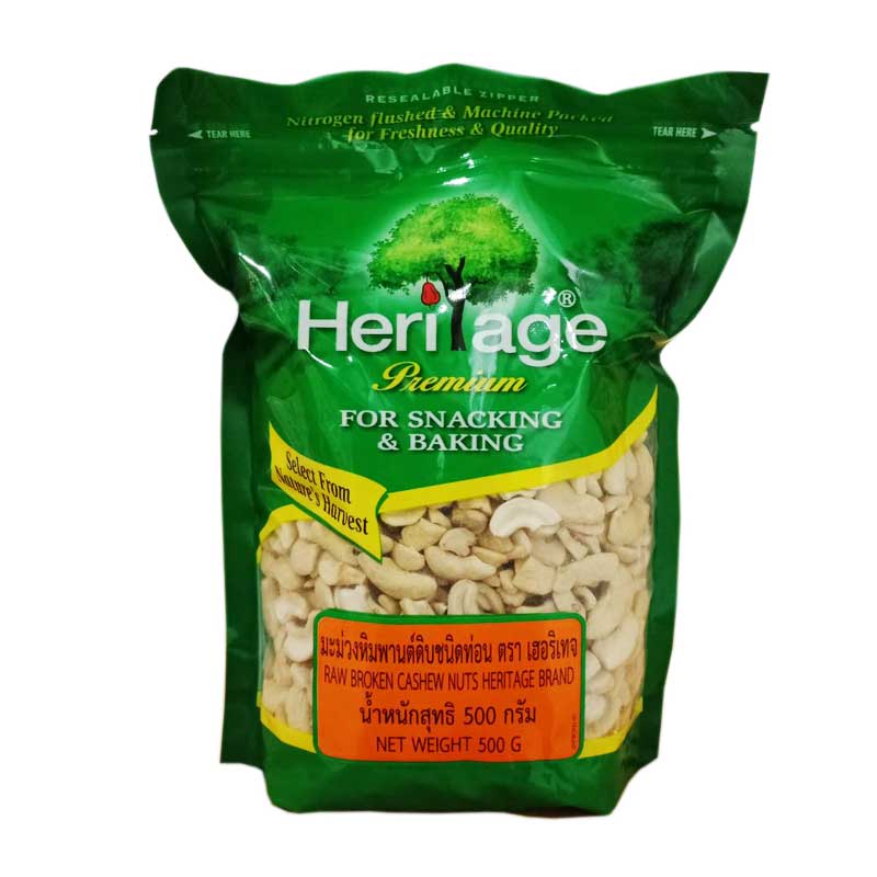 HERITAGE Raw Broken Cashew Nuts 500 g