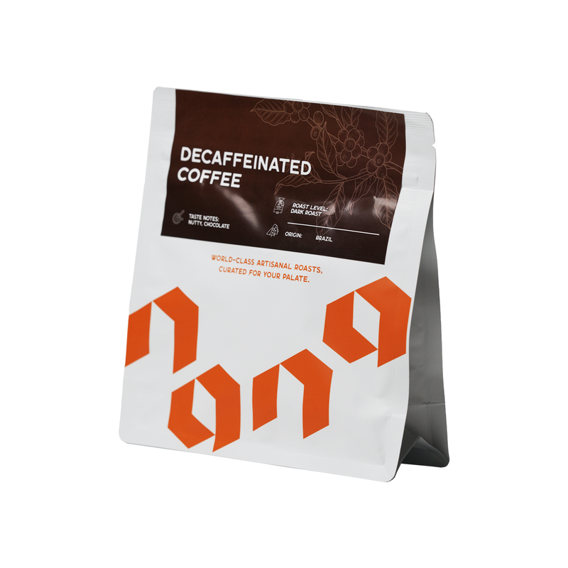 Decaffeinated Coffee เมล็ดกาแฟคั่วเข้มไร้คาเฟอีน (200g)