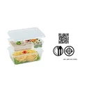 Thumbnail 2 of เอโร่ กล่องพลาสติกใส พีพี 2 ชั้น 2 ช่อง 750 มล. x 25