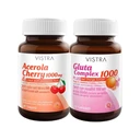 Thumbnail 1 of VISTRA Dietary Supplement Set Skin Beauty Acerola Cherry 1000 mg 45 Tablets + Gluta Complex 1000 Plus Red Orange 30 Capsules x 2