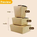 Thumbnail 5 of Matapat กล่องกระดาษฝาพับแบบล็อค มีรูระบายอากาศ (26 oz / ทรงสูง) กล่องใส่อาหารกระดาษ กล่องฝาเกี่ยวสี่ด้าน กล่องอาหารคราฟท์รุ่นคุณภาพ (20ชิ้น)