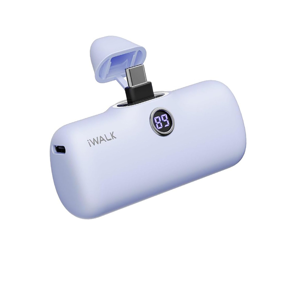 iWALK LinkPod Pro Candy5000PCแบตสํารองพกพาไร้สาย FastChargeใช้ได้กับ iPhone16,15และสมาร์ทโฟนแอนดรอยด์ PurpleCandy-TypeC