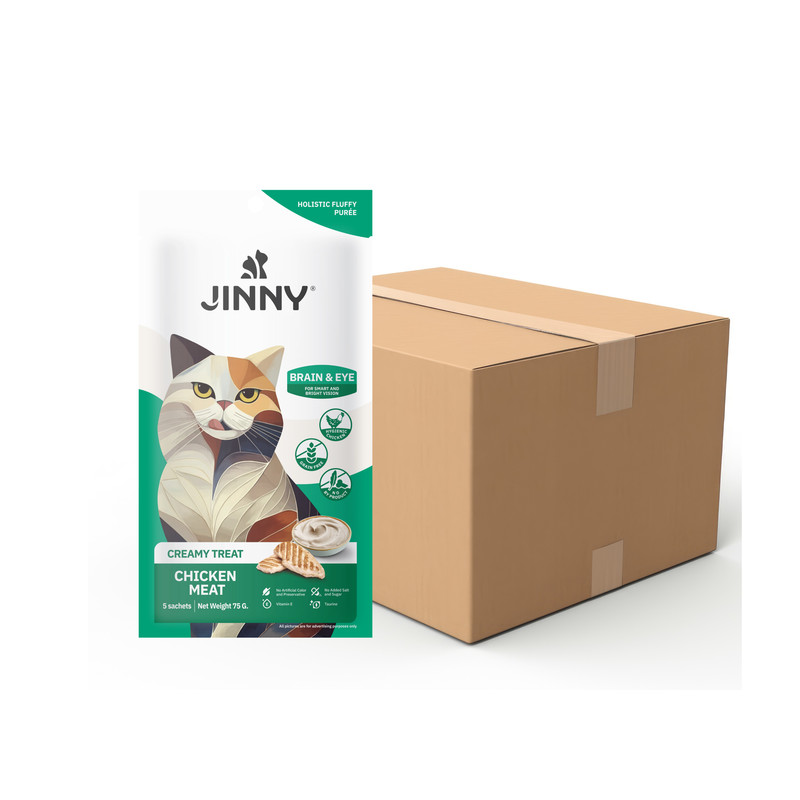 JINNY Creamy Treat Chicken Meat 15 g 5 sachets x 12 | Makro PRO