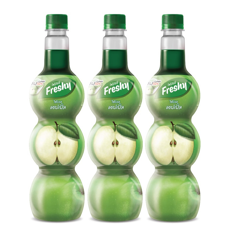 เฟรชชี่ ไซรัปผสมน้ำแอปเปิ้ลเข้มข้น 710 มล. x 3