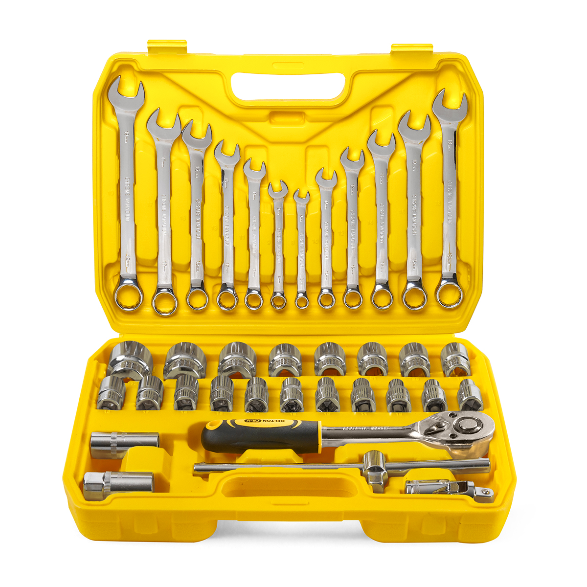 DELTON King Tools ชุดเครื่องมือ ประแจ ชุดบล็อก 37 ชิ้น ขนาด 1/2 นิ้ว (4 หุน) ชุดประแจ KING TOOLS SERIES รุ่น DKT-37PCS