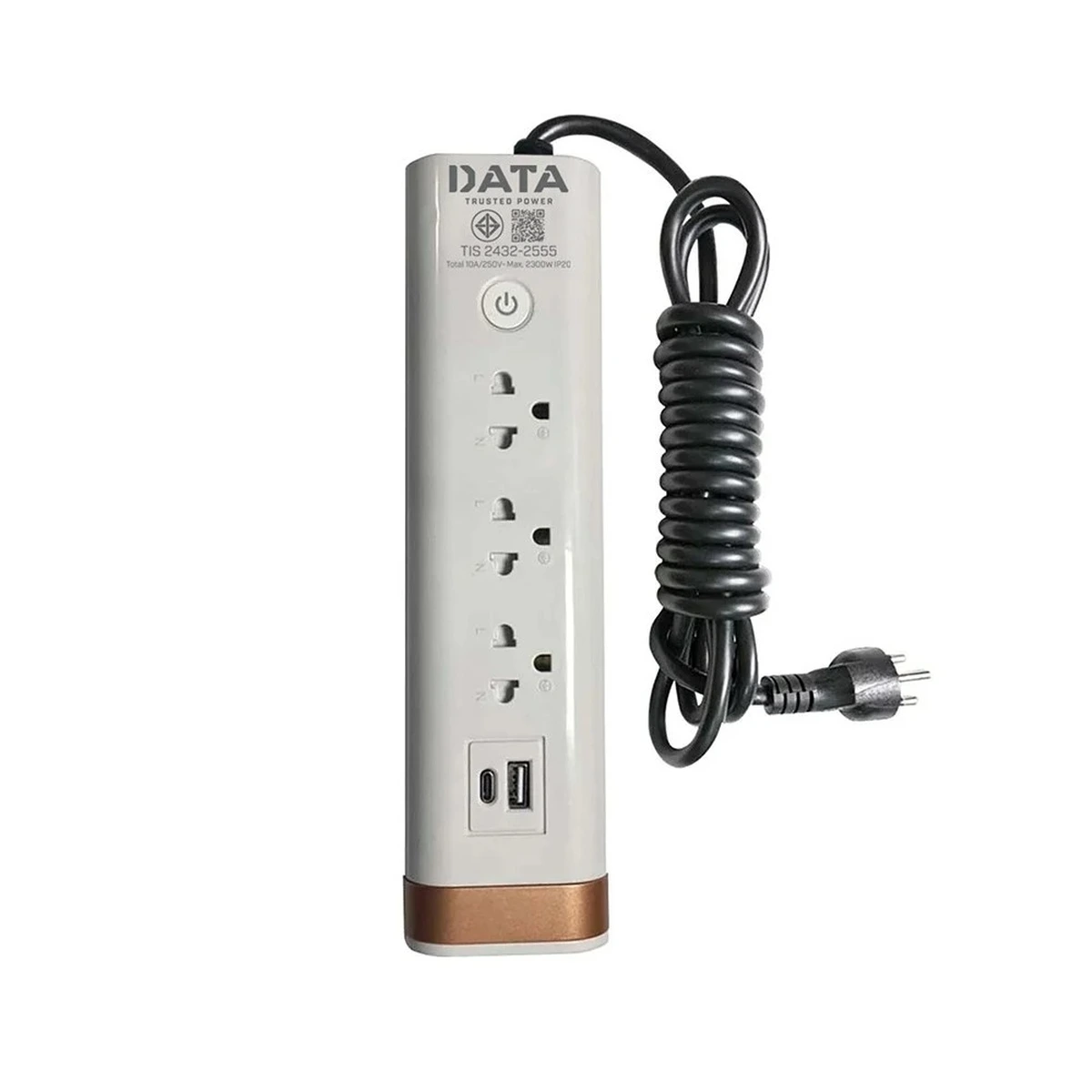 DATA Plug 3 Way 1 Switch 2 USB 3M. LVUC45 3M