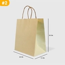 Thumbnail 2 of Matapat ถุงหูหิ้วกระดาษคราฟท์ (เบอร์ 2) ถุงใส่เบเกอรี่ ถุงสำหรับจัดเบรค -- SIZE : มินิ / 1 / 2 / 3 / 4 / ใส่กล่องข้าว