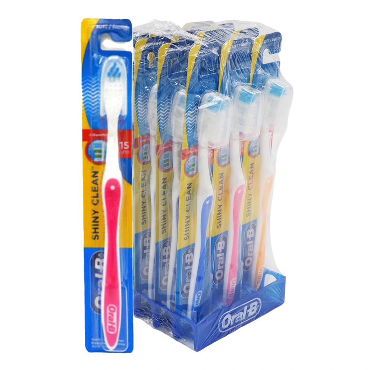 ORAL-B Toothbrush Shiny Clean x 12