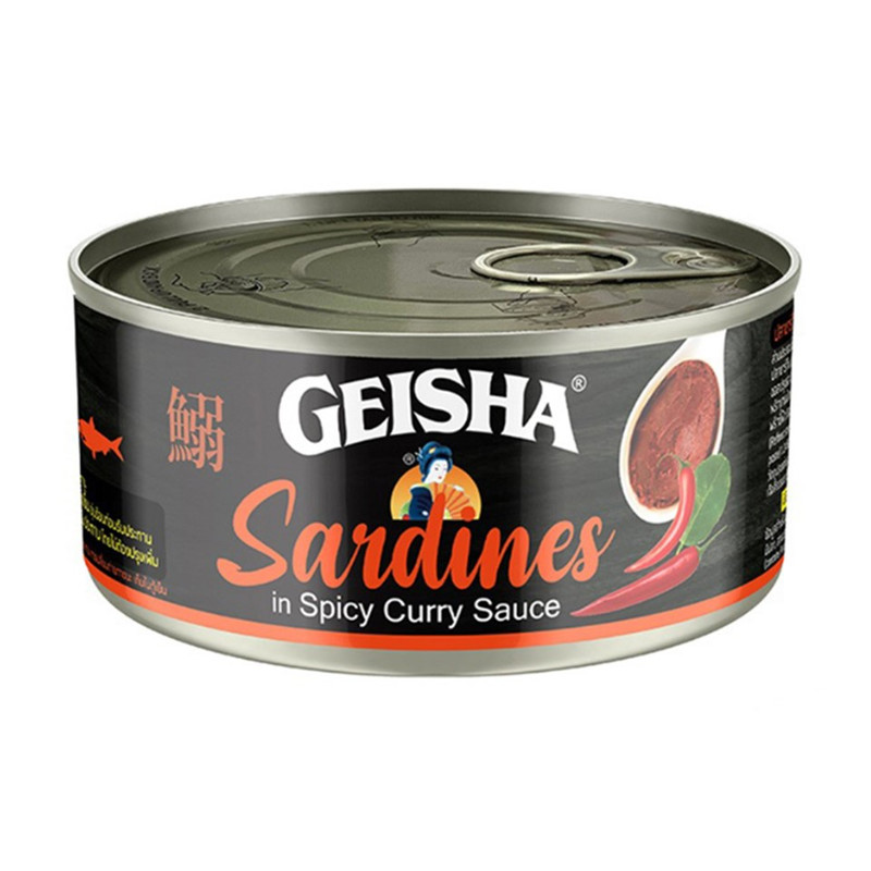 Geisha Sardines in Spicy Curry Sauce 120 ก. 1 กระป๋อง