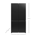 Thumbnail 2 of HITACHI Multi-Doors Refrigerator 19.8 Q Model R-WB640PTH1 Glass Clear Black