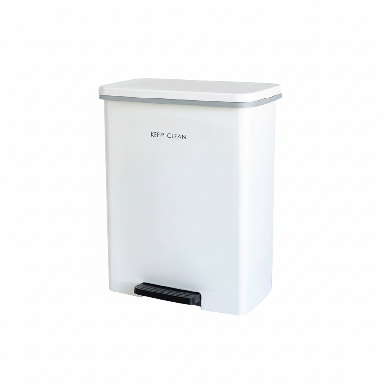DKW (Official Store) Pedal Trash Can, Soft Close, Noiseless, Model HH-2660SP, Size 20 Liters, White