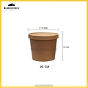 Thumbnail 1 of BIOPACK ถ้วยกระดาษพร้อมฝา (ถ้วย 20 oz ,ปาก 116,ยกลัง 500 ใบ) ถ้วยกระดาษคราฟท์ ถ้วยไอติม ถ้วยไอศครีม พร้อมฝา [[ยกลัง]]