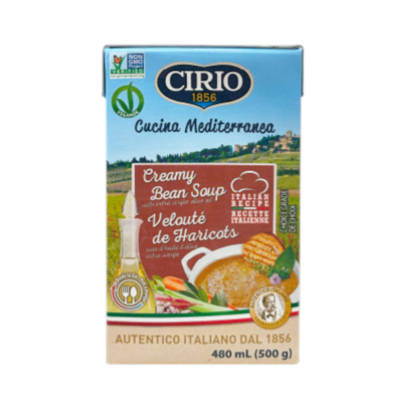 CIRIO Creamy soup 3 รสชาติ ซุปครีมสําเร็จรูป มะเขือเทศ / ถั่วบอร์ลอตติ / ถั่วลูกไก่ พร้อมทาน 500 กรัม ถั่วบอร์ลอตติ