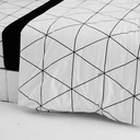 Thumbnail 1 of LOTUS ผ้าปูที่นอน รุ่น Black & White-LI-BW 01W ขนาด 6 ฟุต 5 ชิ้น