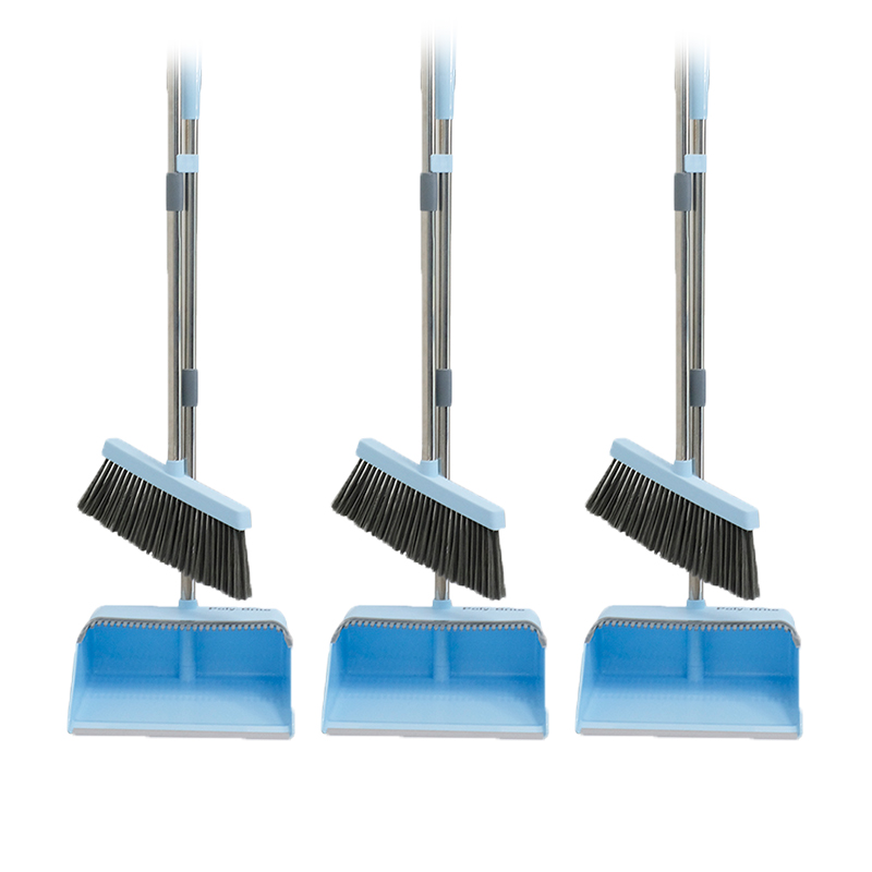 Poly-Brite Broom and dustpan with comb 3 sets