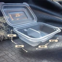 Thumbnail 4 of Matapat กล่องใส่อาหาร สีใส 1ช่อง/2ช่อง (1 ช่อง) 500มล. กล่องพลาสติก กล่องฝาล็อค ปิดล็อคเองได้โดยไม่ต้องใช้แม็ค (25ใบ)