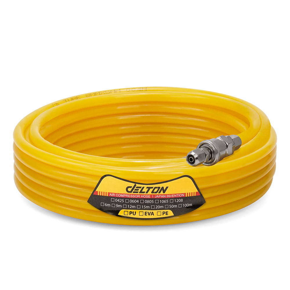 DELTON สายลม PE สายลมสําเร็จรูป อย่างดี ขนาด 8x5 มม. ความยาว 6 เมตร Polyethylene Tube สายต่อปั๊มลม