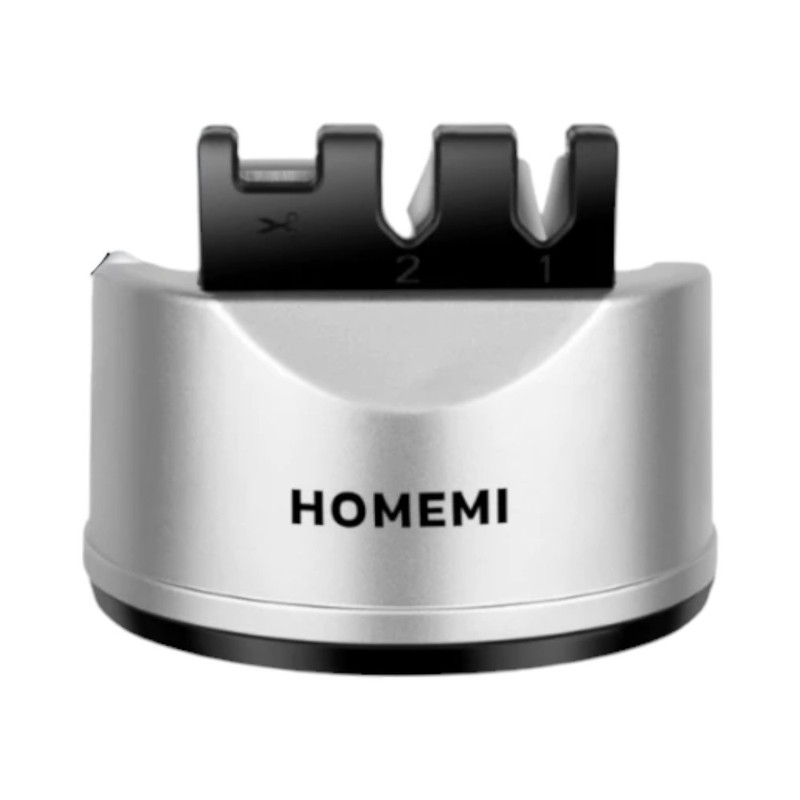 Homemi ที่ลับมีด 3 in 1 Knife Sharpener ที่ลับมีด ลับคม ลบรอย ลับกรรไกร ยึดติดได้ (HM0026-P-SV)