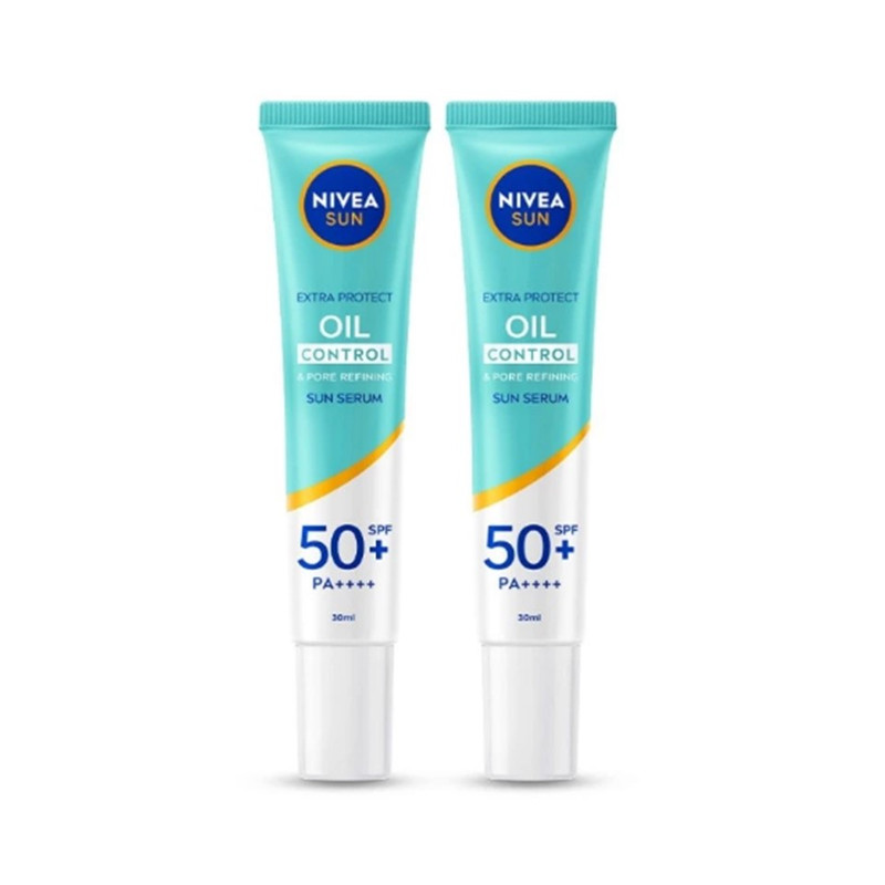 Nivea Sun Extra Protect Oil Control and Pore Refining Sun Serum SPF 50+ PA++++ 30 ml x 2