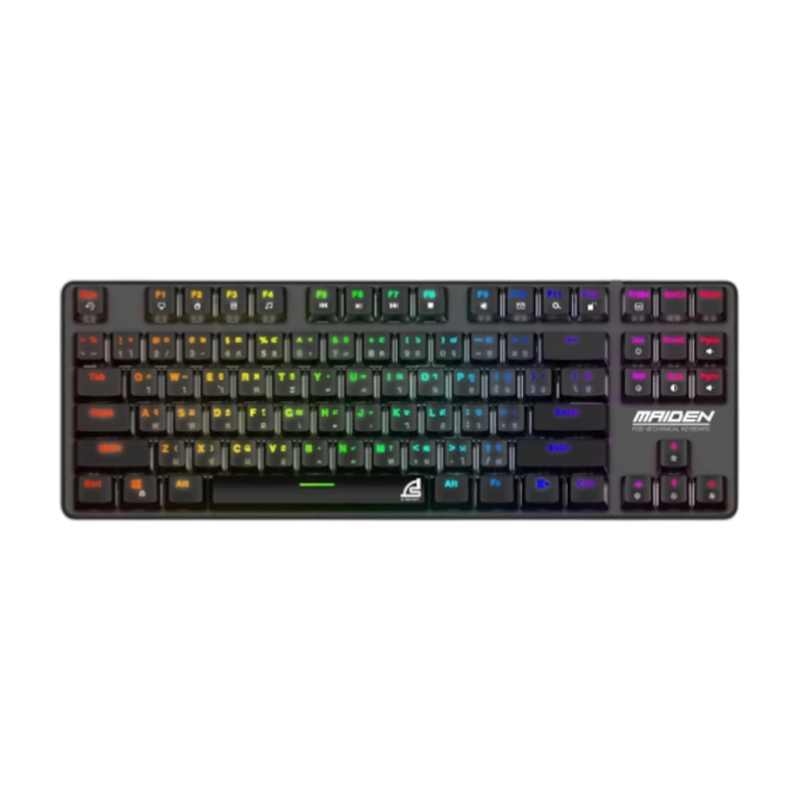 KEYBOARD (คีย์บอร์ด) SIGNO E-SPORT KB-761 MAIDEN (BLACK) (BLUE OPTICAL SWITCH - RGB - EN/TH)
