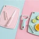 Thumbnail 2 of Bechef มีดเซรามิคพร้อมเขียง สีพาสเทล 3 ชิ้น ที่ปอกผลไม้ มีด เขียง ปลอกผลไม้ มีดปลอกเปลือก ส่งตรงจากโรงงาน