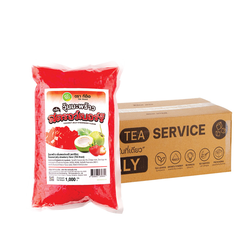 [CARTON] TEA Coconut Jelly Strawberry Flavor (1,000 g) x 20 Bags