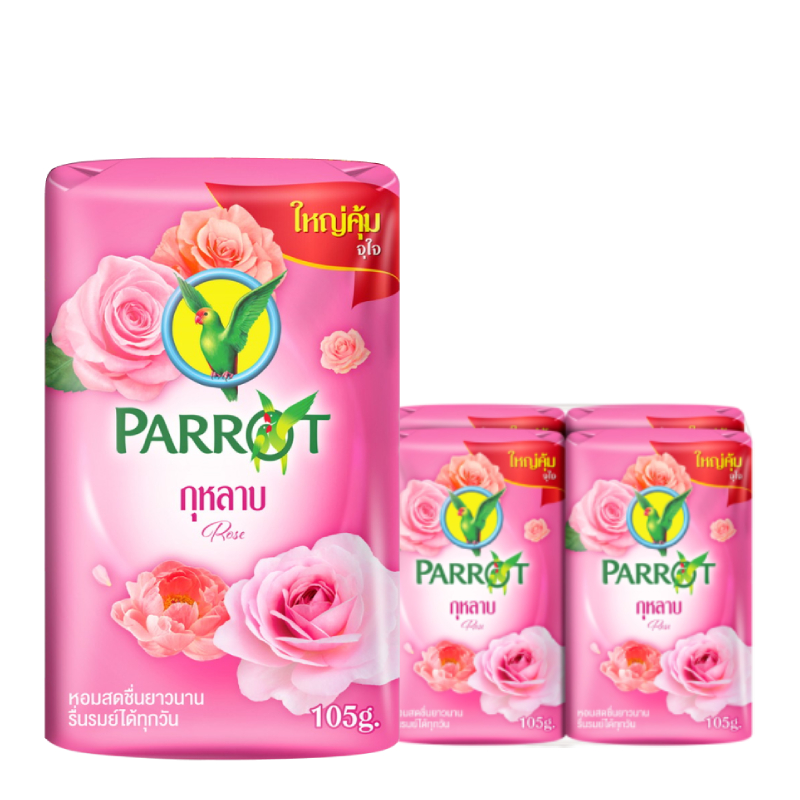 PARROT Bar Soap Rose 105 g x 4