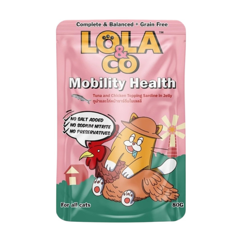 [1 ซอง] Lola & Co อาหารเปียก สูตร Complete & Balance ขนาด 80 กรัม RM09-Mobility Health
